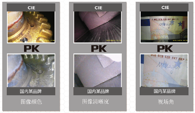 30萬(wàn)像素的CMOS圖像傳感器讓CIE汽車內(nèi)窺鏡的圖像顯示效果清晰、畫(huà)質(zhì)感更好。